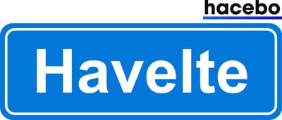 Hacebo - Plaatsnaam Sticker - 29x10 CM - Havelte sticker - Verkeersborden sticker - grappige cadeaus - Havelte