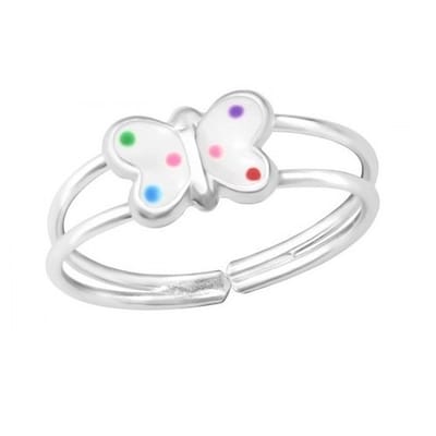 Kinderring - Vlinder - Echt Zilver - Ring - Cadeau - Verjaardag - Communie