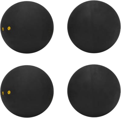 Squashballen Set - Wedstrijd Ballen - Professioneel Spel - Lage Snelheid - Standaard Maat - Zwart Geel