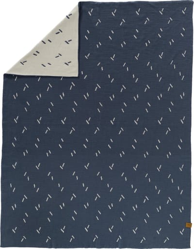 Fresk Kinderdeken Unisex80 x 100 cm – Babydeken - Wiegdeken - Ledikant deken - Blauw -