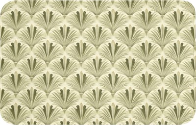 Badmat 80x50 cm - Antislip - Klassiek - Waaier - Groen - Badmatten voor badkamer - Badkamermat - Douchemat - Badkamer mat