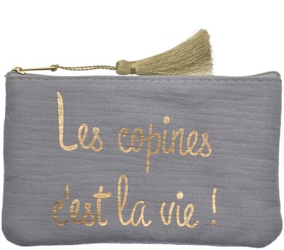 Clayre & Eef Toilettas Dames 17x11 cm Blauw Synthetisch