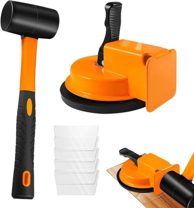 Reparatiegereedschap Vloer - Voeg Fixator - Vloeren Leggen - Met Zuignap - 12 cm - Grijs