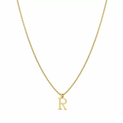Bijoutheek Collier Letter R Goud