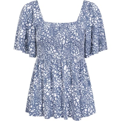 Mountain Warehouse Dames/Dames Hydra Shirred Top (Donkerblauw)