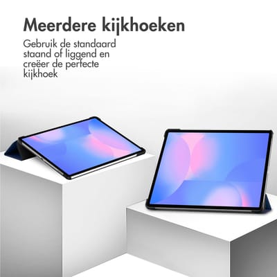 imoshion Tablet Hoes - Geschikt voor Samsung Galaxy Tab S10 FE Plus - Trifold Bookcase - Donkerblauw