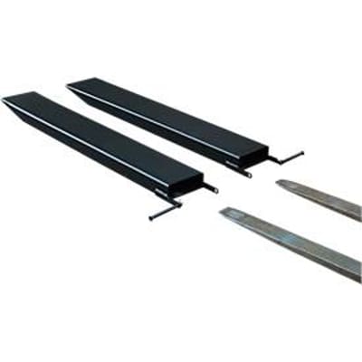 Vorkverlenging voor transportwerktuigen, open uitvoering, L 1600 x B 125 x 45 mm, zwart