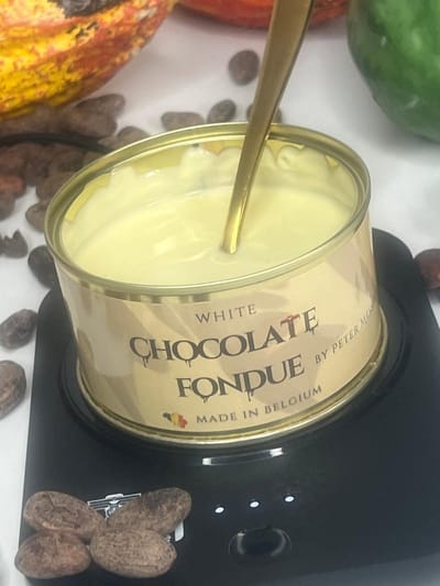 Chocolade Fondue Witte Chocolade in blik - 150g x3 - Belgische chocolade - 32% cacao - 3 Blikken