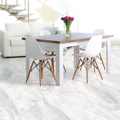 Vloersticker - TRENT MARBLE - Zelfklevende rol, antislipbescherming - 60x200cm