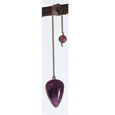 Pendel amethist met schakel ketting