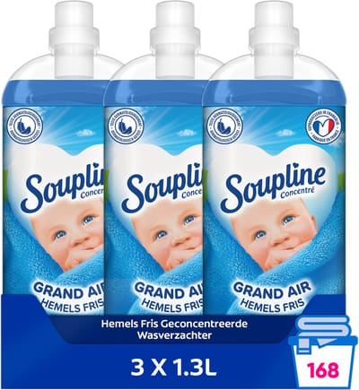 Soupline Hemels Fris Geconcentreerde Wasverzachter - 3x56 Wasbeurten - Voordeelverpakking