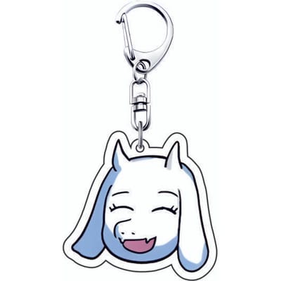 Spel Undertale Pixel Sleutelhanger 6cm Acryl Sans Flowey Papyrus Asriel Hanger Auto Sleutelhanger Tas Accessoires Geanimeerd Cadeau 6 cm white
