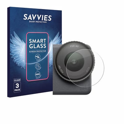 3 Stuks Savvies Screenprotector - geschikt voor DJI Osmo Action 6 (Lens) - beschermfolie glas transparant