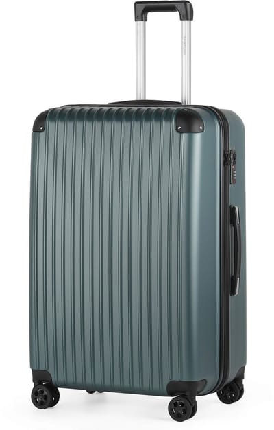 TAN.TOMI 28-inch Grote Reiskoffer - Cijferslot - 49x30x74 cm - 98L - Lichtgewicht, Waterdicht & Duurzaam - Donkergroen