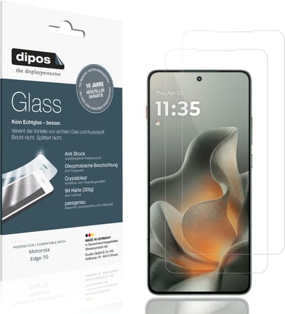 dipos – 2x Pantserfolie geschikt voor Motorola Edge 70 | 9H Screenprotector