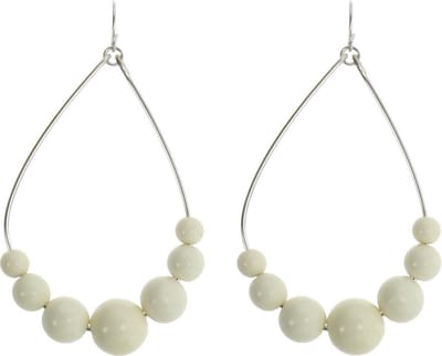 Behave - Oorhangers witte kralen - frisse zomerstijl