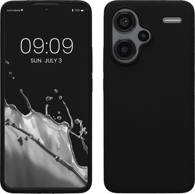 kwmobile telefoonhoesje geschikt voor Xiaomi Redmi Note 13 Pro+ 5G / Redmi Note 13 Pro Plus 5G - Hoesje met siliconen coating - Smartphone case in zwart