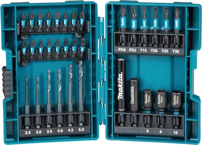 Makita B-66896 B-66896 Boor- en bitassortiment 33-delig Metaal 2.5 mm, 3 mm, 4 mm, 4.5 mm, 5 mm