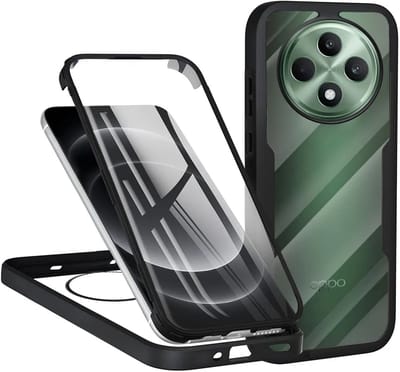 Hoesje geschikt voor Oppo Reno12 F/Reno12 FS - Techsuit ColorVerse 360 Case met Screenprotector - Zwart