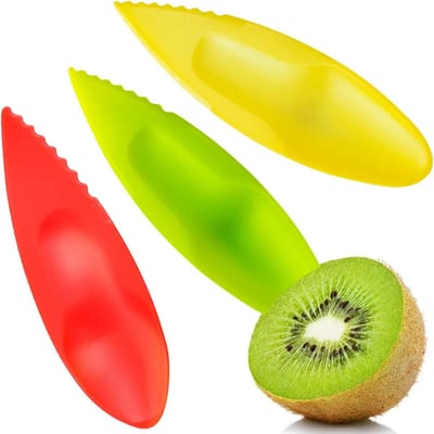 15 Stuks Kiwi Lepel Schiller en Snijder, Duurzaam en Lichtgewicht, Ideaal voor Keuken en Fruitbereiding, Makkelijk te Reinigen, Verkrijgbaar in Drie Kleuren