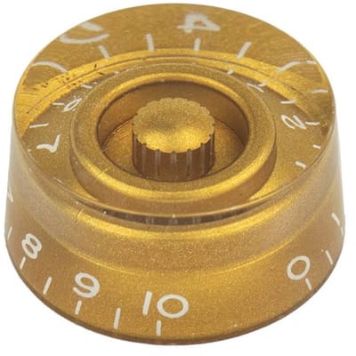 Boston KG-110-IM Transparante Gouden Snelheidsknop voor Muziekinstrumenten