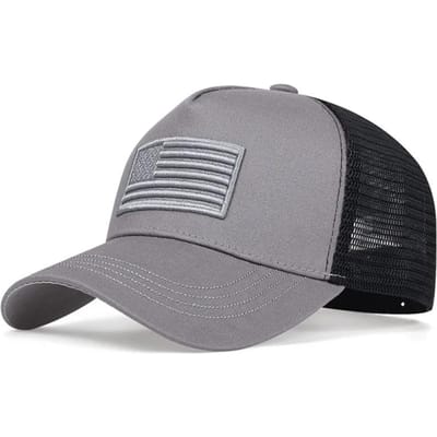 VS Vlag Mesh Baseballpet Zomer Ademende Pet Mannen Vrouwen Tactische Petten Unisex Hip Hop Petten Outdoor Sport Trucker Petten gray