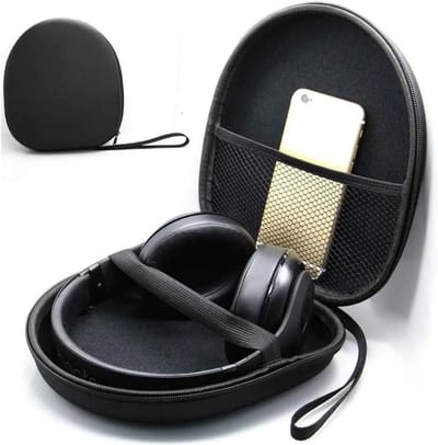 Hoes voor Over-Ear Hoofdtelefoon - Harde Beschermhoes met Rits en Opbergvak
