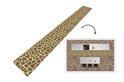 Keukenloper - Keukenmat - Patroon - Giraf - Vacht - 400x50 cm - Keuken vloerkleed