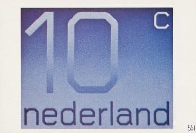 Briefkaart met afbeelding Cijfer postzegel