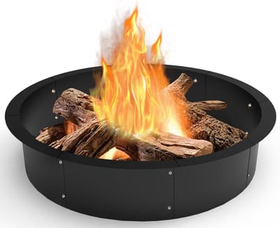 Vuurkorf Ring - Buitenhaard Rand - Gezelligheid Creëren - Robuuste Stalen Constructie - 40 Inch Buitenmaat - Zwart