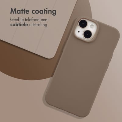 imoshion Hoesje - Geschikt voor Apple iPhone 15 - Color Backcover - Bruin
