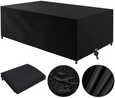 JeiibrZui 1 Stuk Tuinmeubel Hoes, Waterdichte en Winddichte Afdekzeil voor Tuinmeubelen, UV-Bestendig (210x110x70 cm), Geschikt voor Tuinstoelen, Banken, Tafels en Lounge Sets