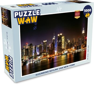 Puzzel New York - Skyline - Kleuren - Legpuzzel - Puzzel 1000 stukjes volwassenen