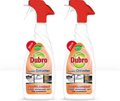 Dubro Keuken Ontvetter Spray - 2 Stuks - Voordeelverpakking