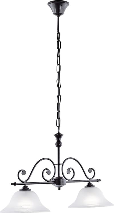 EGLO Murcia - Hanglamp - 2 Lichts - Zwart - Wit