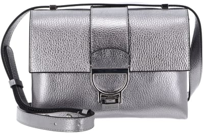 COCCINELLE Leren schoudertas Arlettis Handbag Steel zilverkleurig