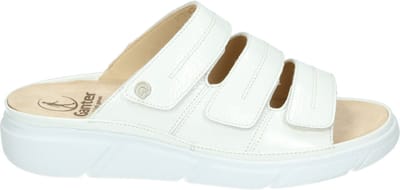 Ganter - 200404 HALINA - Dames slippers - Kleur: Wit/beige - Maat: 39