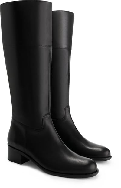 Jilsen Dames Laarzen Brede Schacht en Laarzen Brede Kuiten Anna in Zwart Kuitomtrek 48 cm, schoenmaat 37