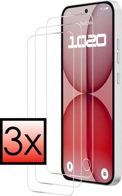 Screenprotector - 3 Stuks - Geschikt voor Nothing Phone (4a) - Extra Sterk - Beschermglas - Gehard Glas - Tempered Glass - Screen Protector - Bescherm Cover