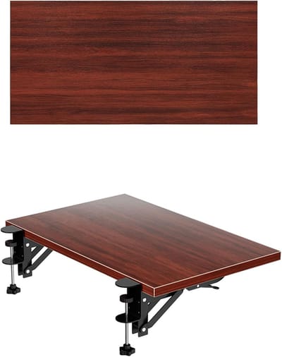 Ergonomische Bureau Verlenging - Opvouwbaar Toetsenbordblad - Comfortabel Werken - Klembevestiging Zonder Boren - Diverse Afmetingen - Geel Wit Rood