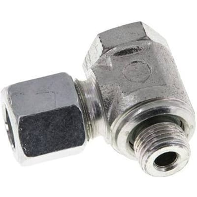 8LL & G1/8'' Verzinkt Stalen Swivel Joint Snijringkoppeling Buitendraad 100bar Draaibaar ISO 8434-1
