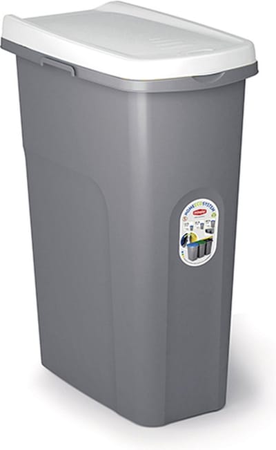 Afvalbak - 'Home Eco System' - afvalscheiding - Prullenbak - Afvalemmer - Wielen - 40 Liter - Wit