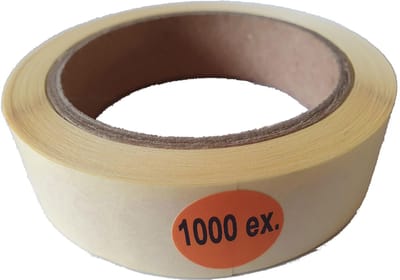 Blanco etiketten op rol - 22 mm rond - mat oranje