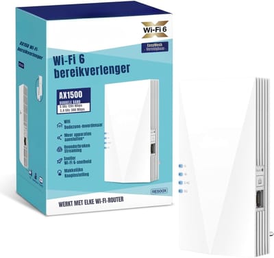 SCH® WIFI Versterker Stopcontact - WIFI Versterker - Wit - ‎5cm x 8cm x 13cm