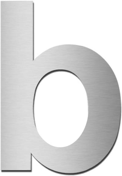 Huisnummer - Adressticker Deur - Huis Herkenbaar Maken - Roestvrij Staal V4A - 75 cm Hoog - Zilver