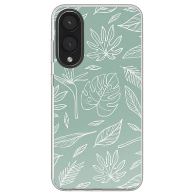 imoshion Hoesje - Geschikt voor Samsung Galaxy S25 Edge - Design hoesje - Leaves Line-Art