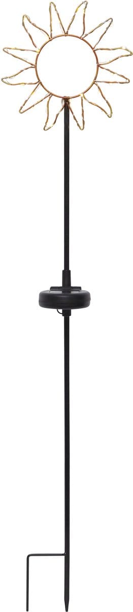 Star Trading Solar tuinprikker Sunny, LED, zon, buiten, goud, schemersensor, warm wit, 77 cm