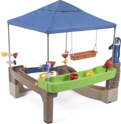 Step2 Pump & Splash Shady Oasis - inclusief waterpomp, scharnierende brug, waterdoolhofbevestigingen en een 14-delige accessoireset