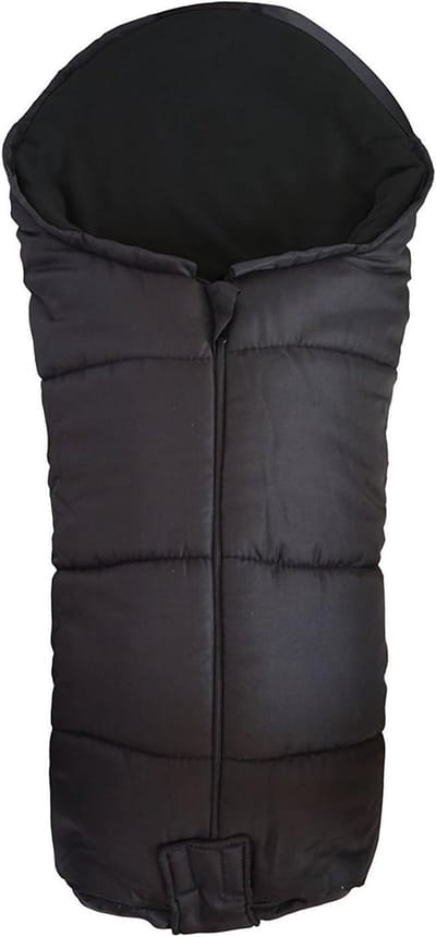 Voetenzak Kinderwagen - Baby deken Winterzak - Warm Houden Baby - Fleece Gevoerd - 96 x 41 cm - Zwart