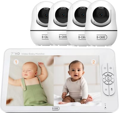 B-Care Sparkle Ultimate - Babyfoon Met 4 Camera´s - 7.0 Inch HD Baby Monitor - Split Screen - Zonder Wifi en App